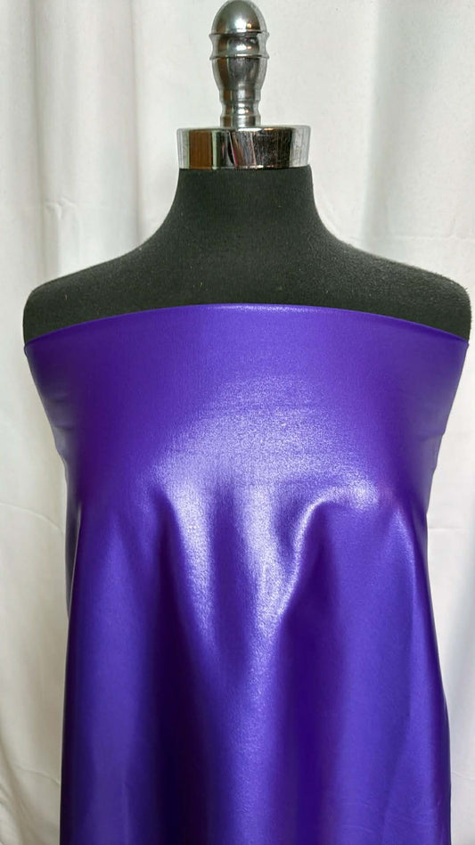 Purple Wet-Look - Poly/Spandex - 2 Yard Cut