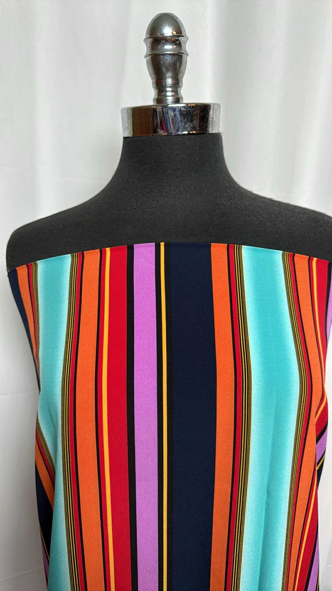 Vertical Stripe - Poly Wool Dobby - 2 Yard Cut