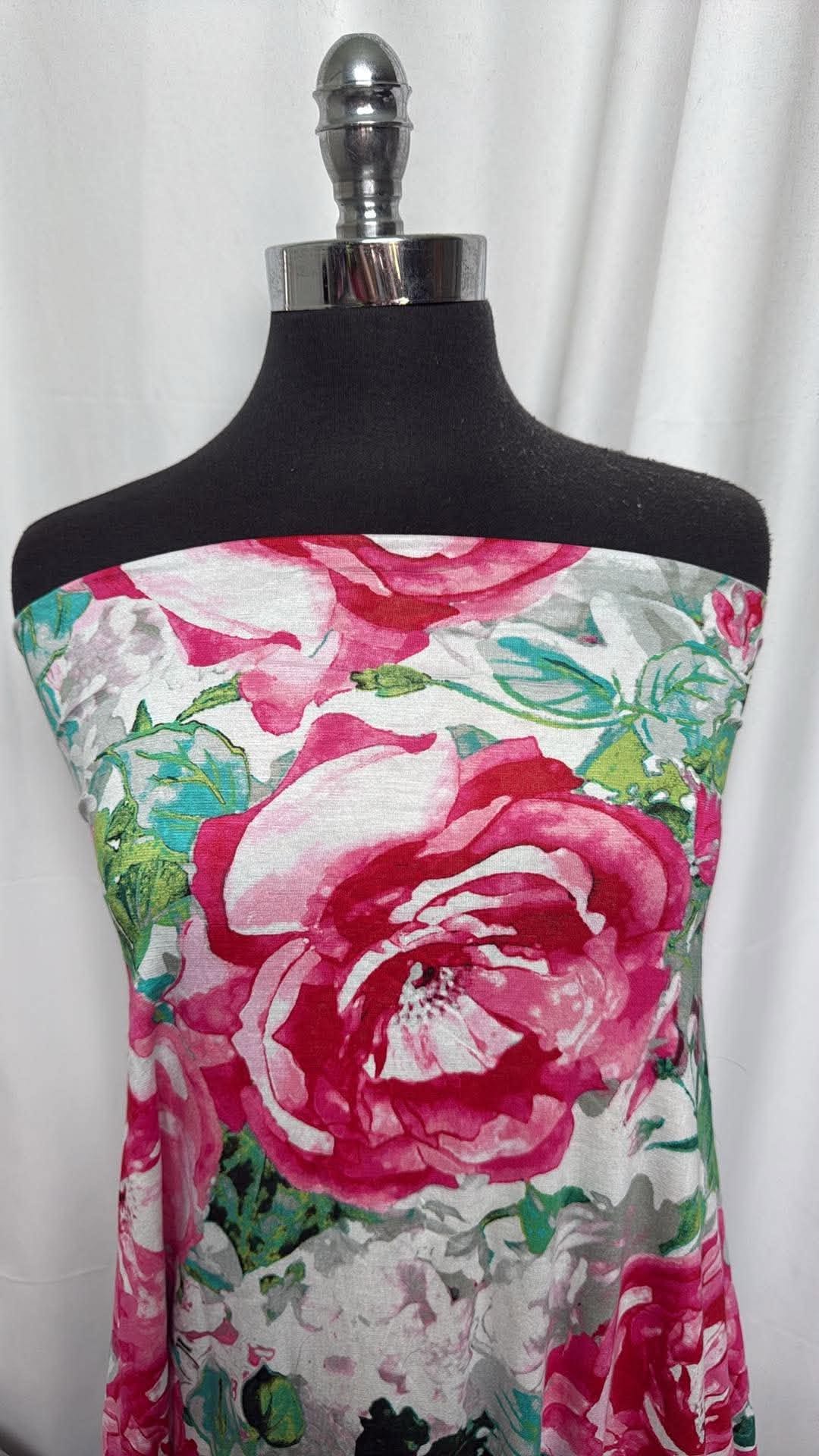 Big Floral - Rayon/Spandex - 2 Yard Cut