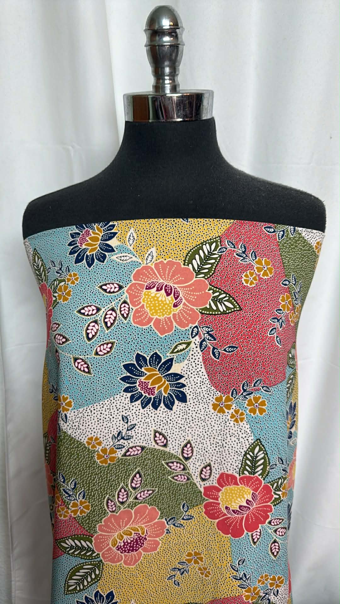Floral Patchwork - Rayon Challis - 3 Yard Cut