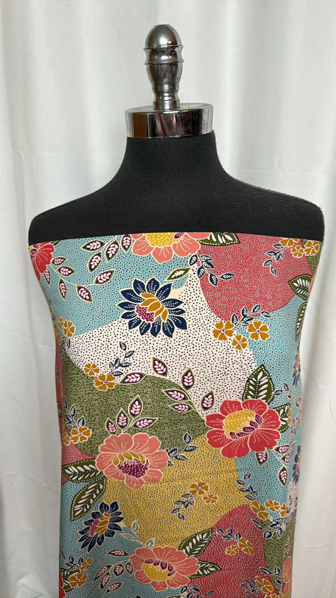 Floral Patchwork - Rayon Challis - 3 Yard Cut