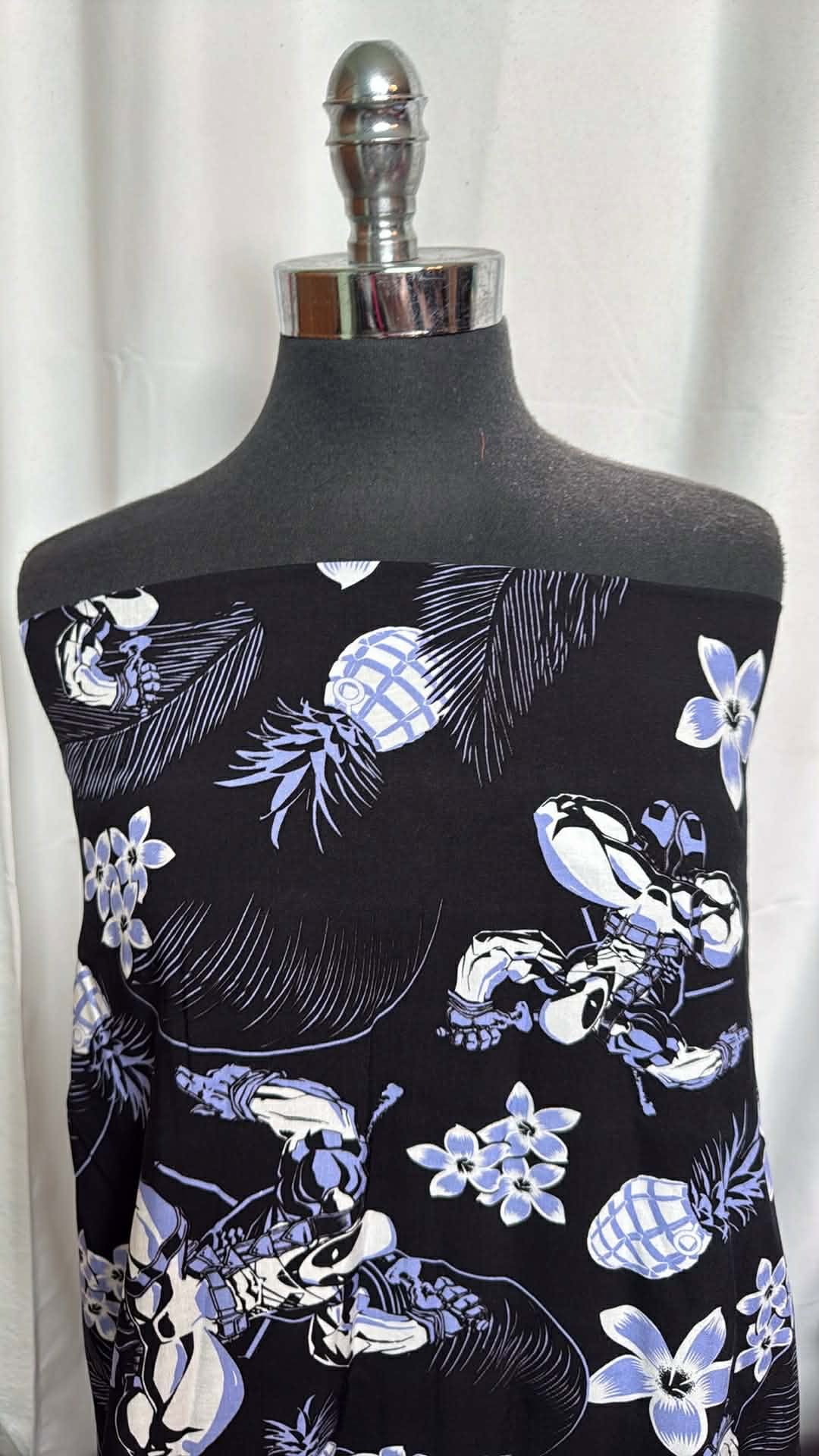 Superhero Floral - Rayon Challis - 2 Yard Cut