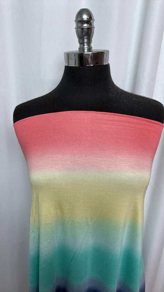Ombre Stripe - Rayon/Spandex - 2 Yard Cut