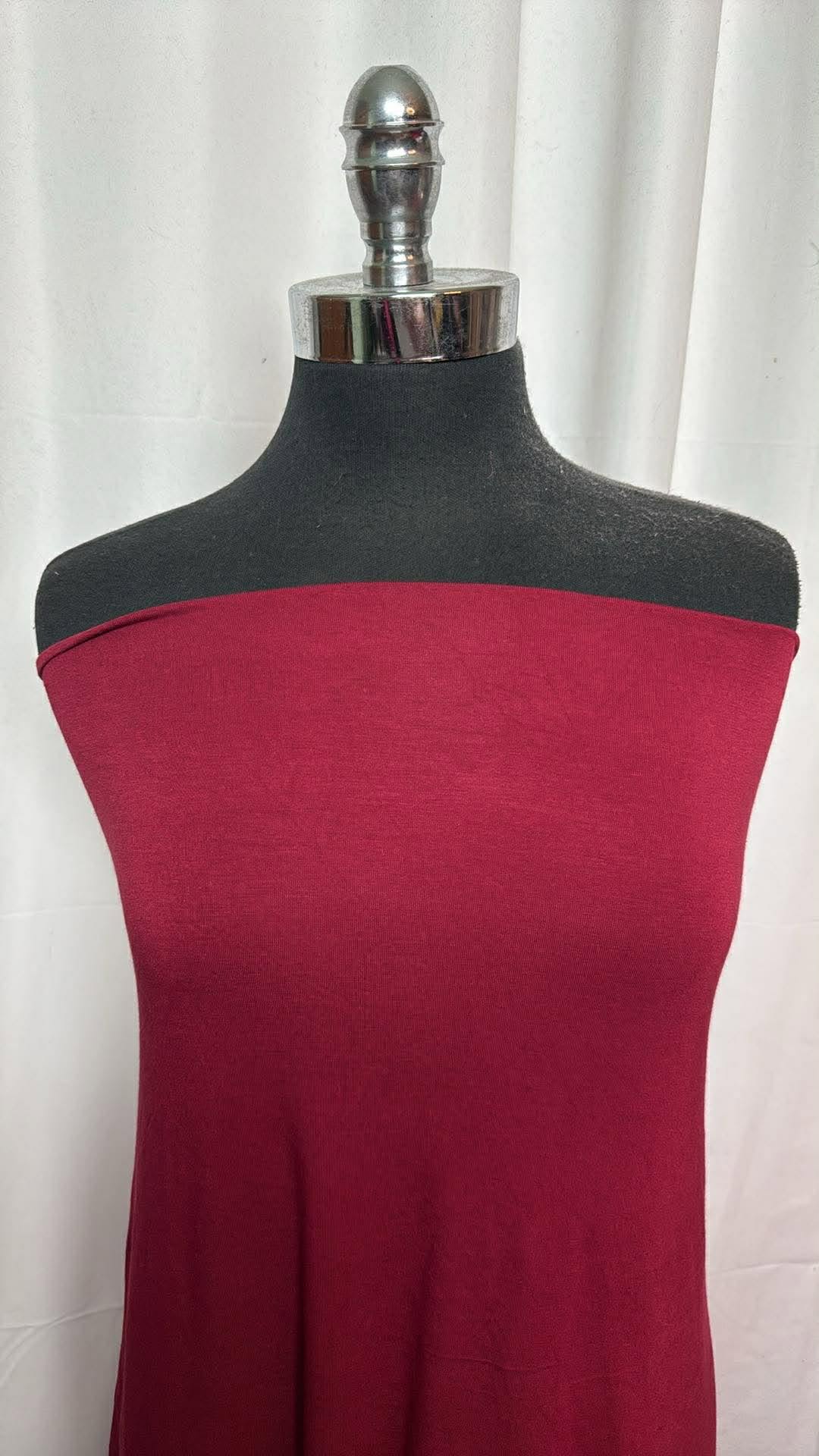 Burgundy - Rayon/Spandex - 2 Yard Cut