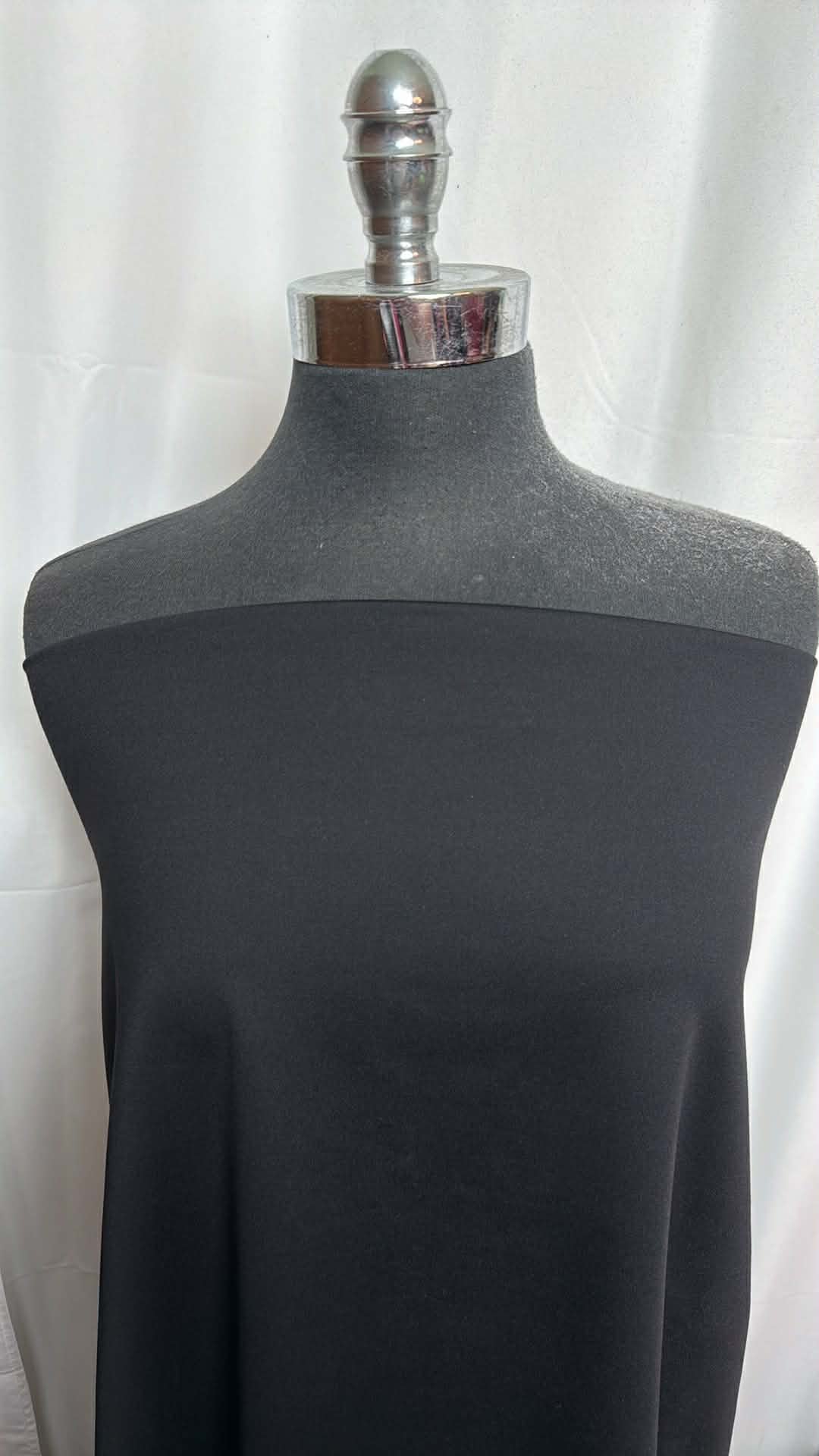 Solid Black - Peached Performance - 2 Yard Cut