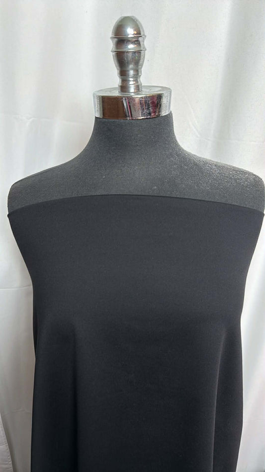 Solid Black - Peached Performance - 2 Yard Cut