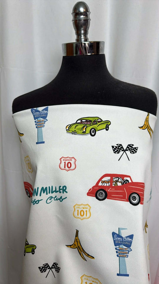 Race Car - Stretch Twill - 2 Yard Cut
