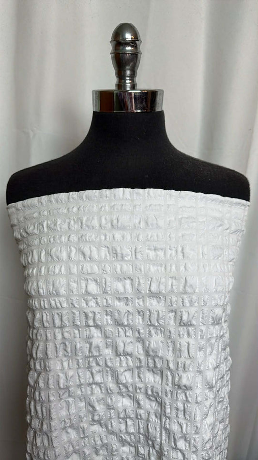 White Textured - Poly Woven - 2 Yard Cut