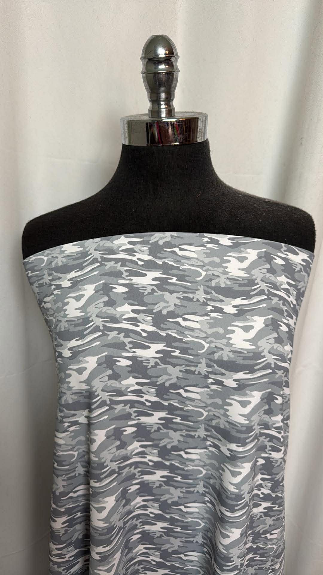 Grey/White Camo - Yoga Performance - 2 Yard Cut