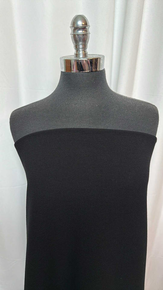 Black - Ottoman P/S Double Knit - 2 Yard Cut