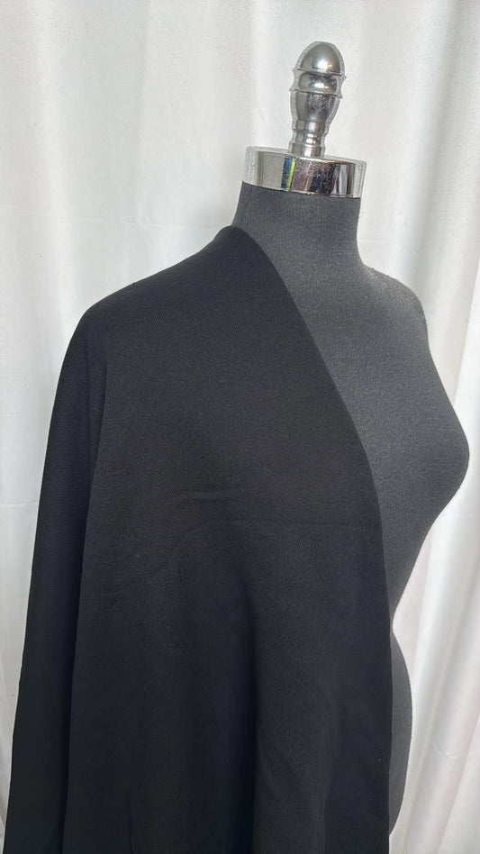 Black - Brushed Sweatshirt Fleece - 1 Yard Cut