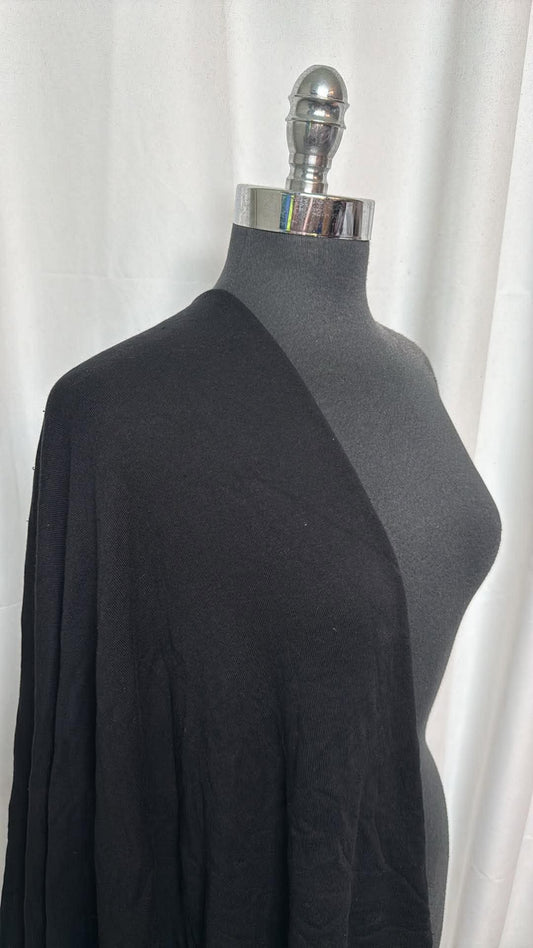 Black - Sweatshirt Fleece - 1 Yard Cut