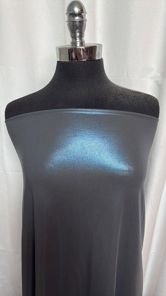 Blue on Grey - Foil Performance - 2 Yard Cut