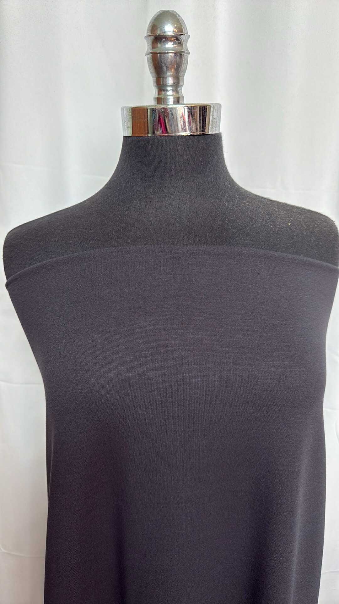 Charcoal - Rayon/Nylon/Spandex Ponte - By the Yard