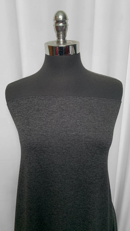 Charcoal 2-Tone - Mid-Weight Peached Performance - 2 Yard Cut