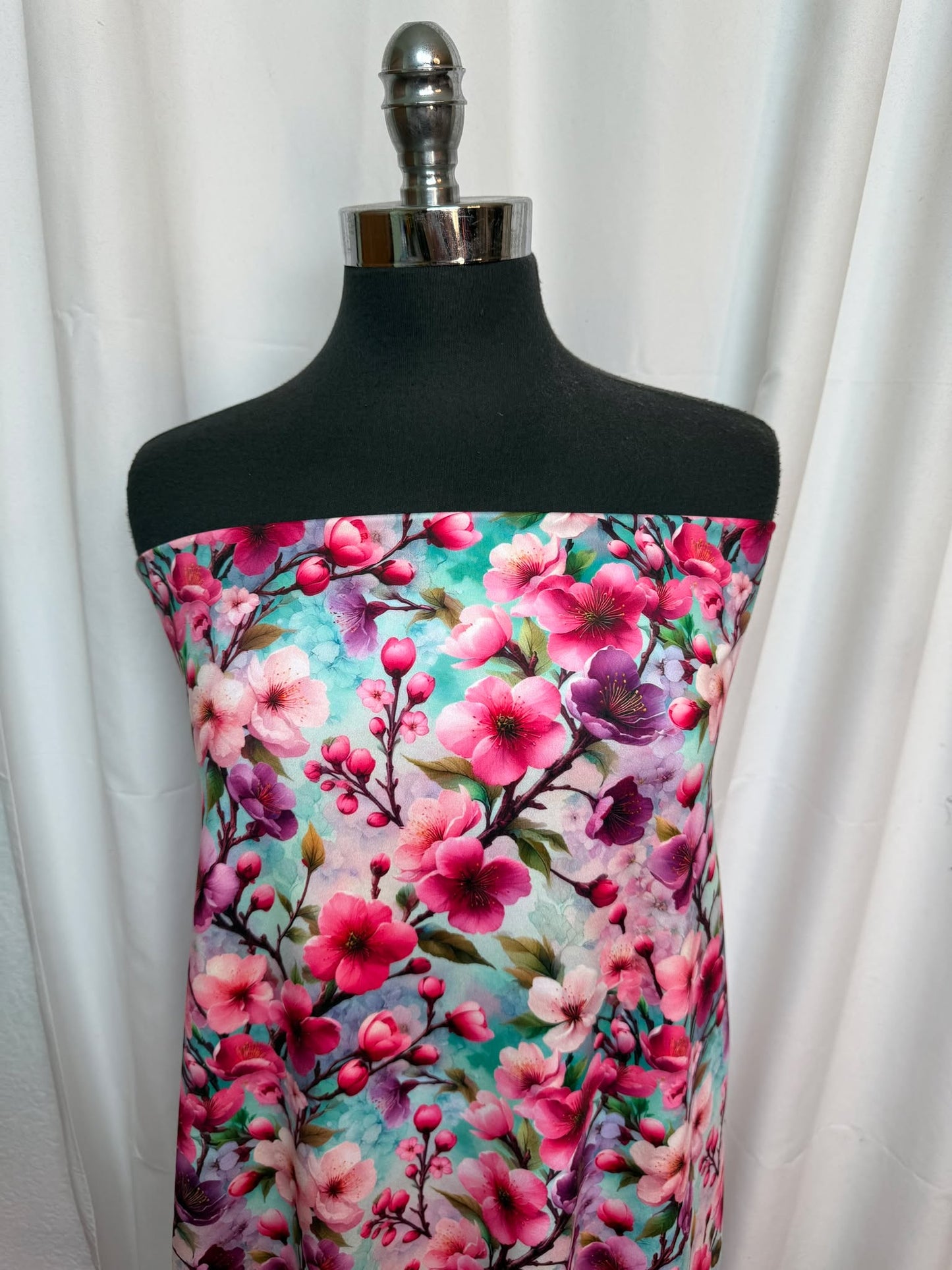 Cherry Blossom Dreams - Peached Performance - 2 Yard Cut