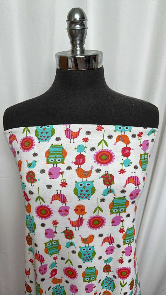 Owls - Cotton Baby Rib - 2 Yard Cut