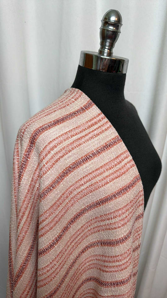Stripe - Cotton-Blend Double Knit (Flaw-Read Desc.) - 2 Yard Cut