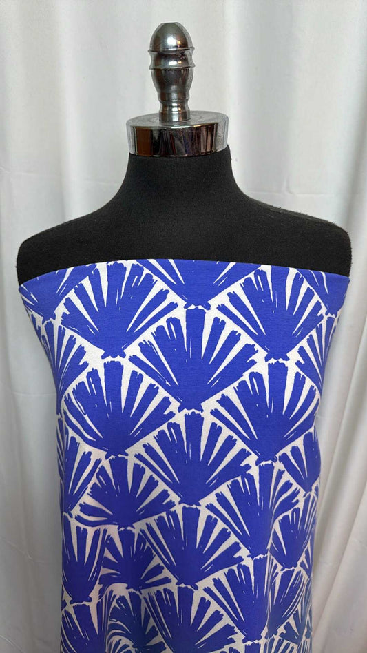 Blue Shells - Cotton/Spandex - 2 Yard Cut