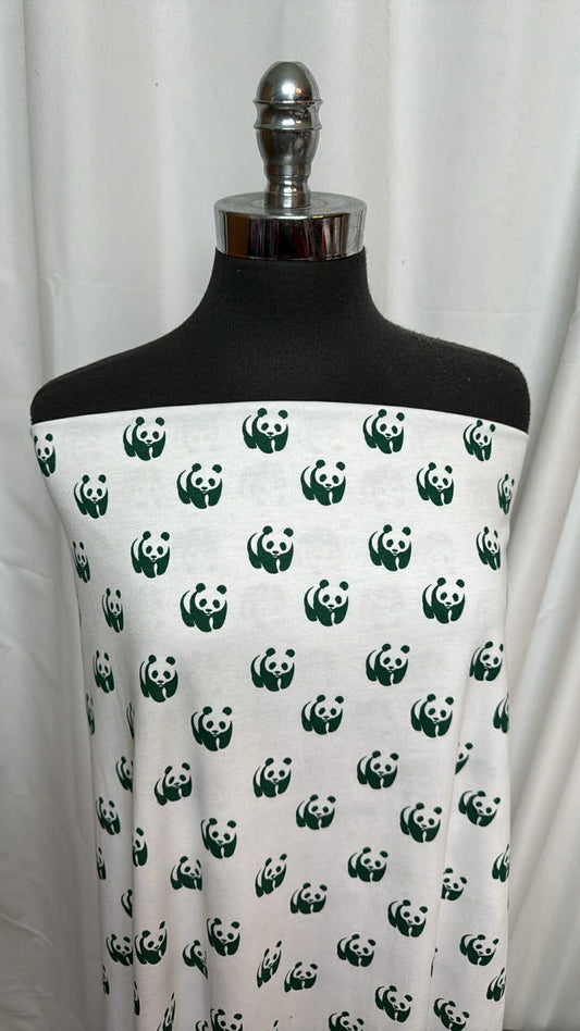WWF Panda - Pima Cotton Jersey - 2 Yard Cut