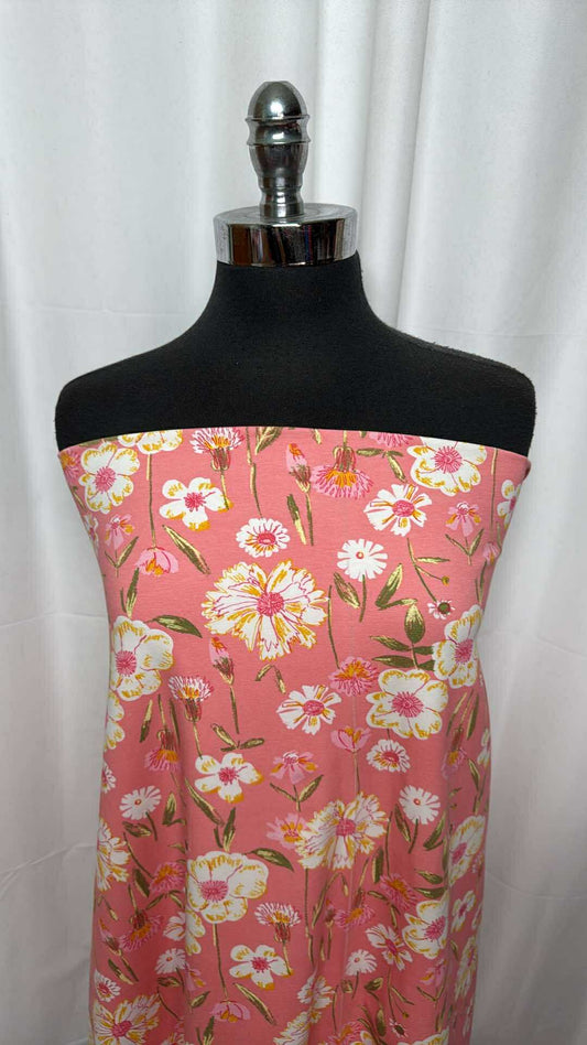 Art Gallery Perennial Printemps - Cotton/Spandex (Read Desc.) - 2 Yard Cut