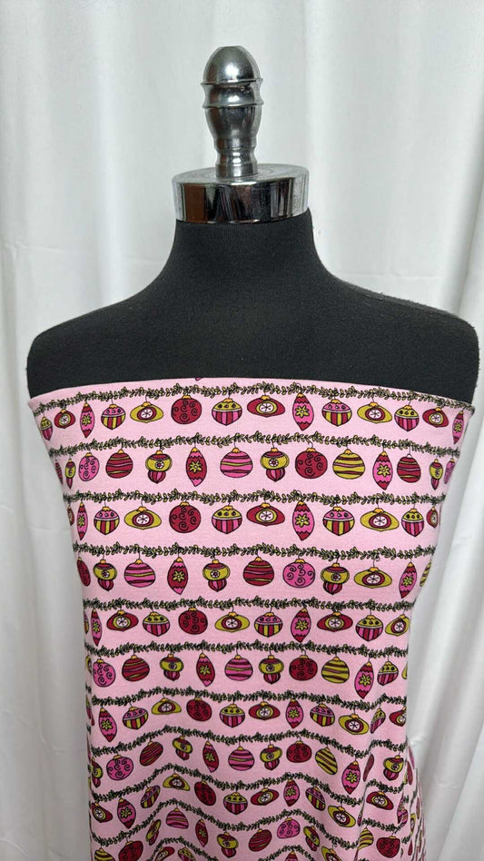 Ornaments - 100% Cotton 1x1 Rib Knit - 2 yard Cut