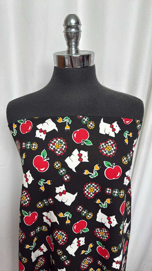 Scottie Dog - Cotton/Spandex - 2 Yard Cut