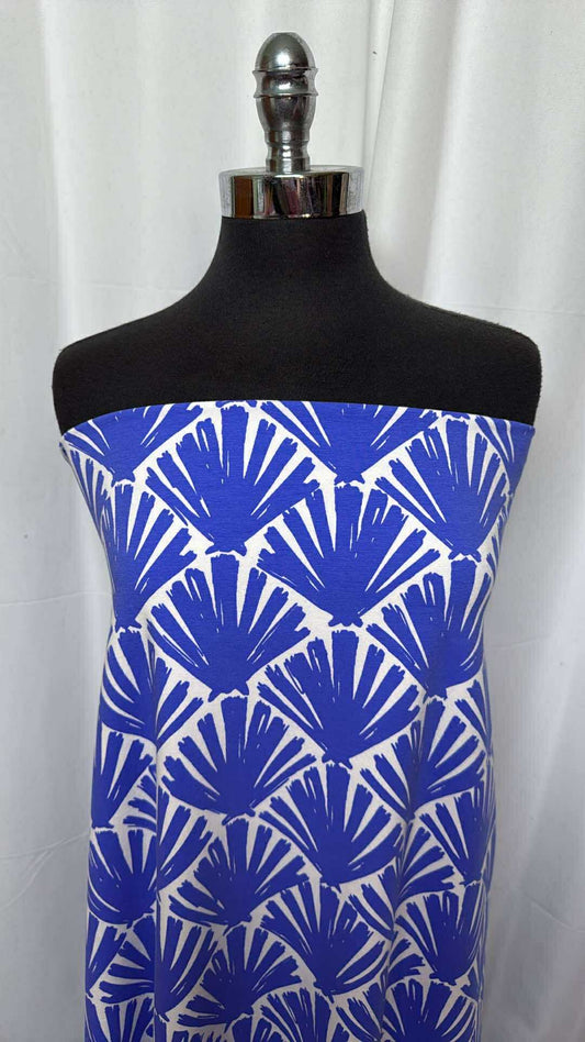 Blue Shells - Cotton/Spandex - 2 Yard Cut