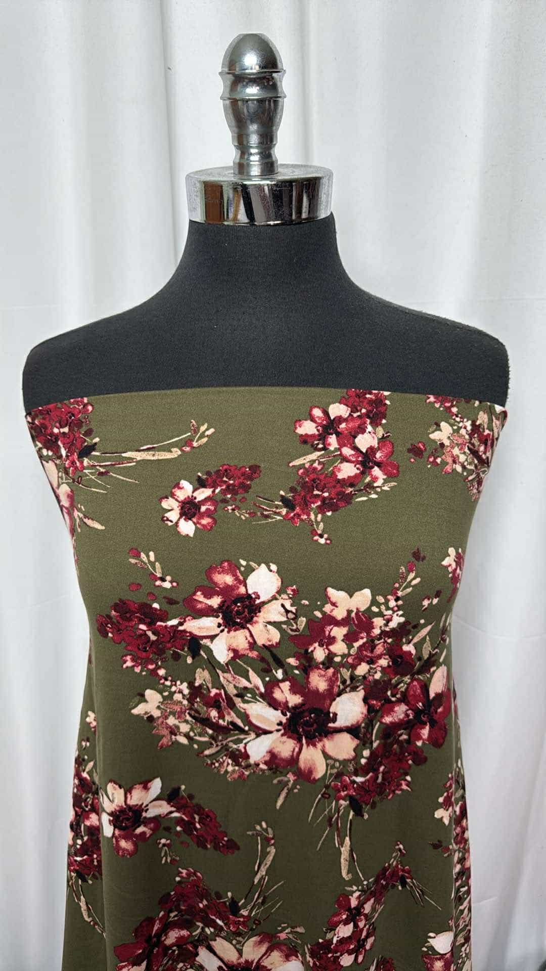 Floral 1 - Double Brushed Poly Spandex - 2 Yard Cut