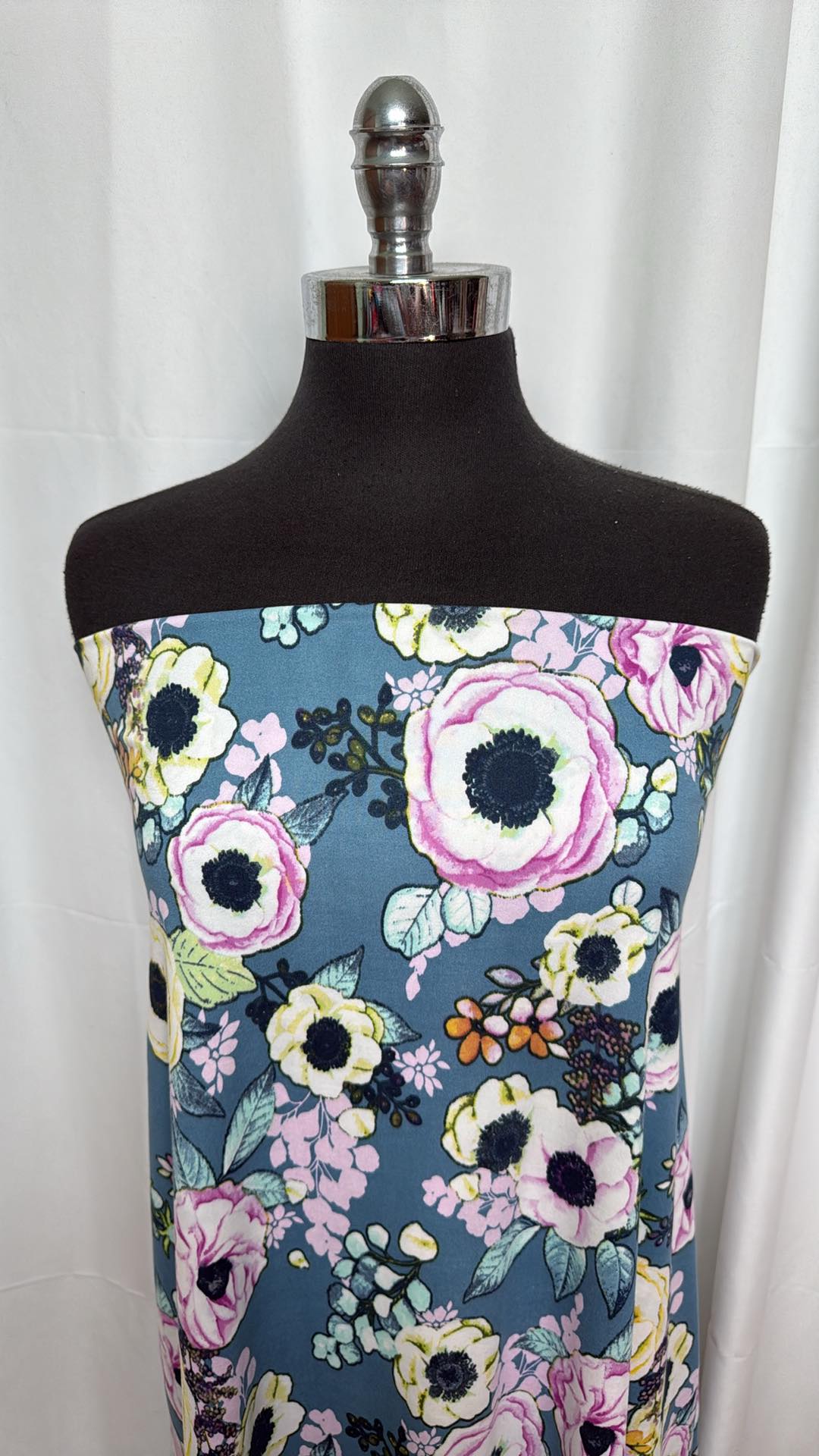 Denim Anemone - Double Brushed Poly Spandex - 2 Yard Cut
