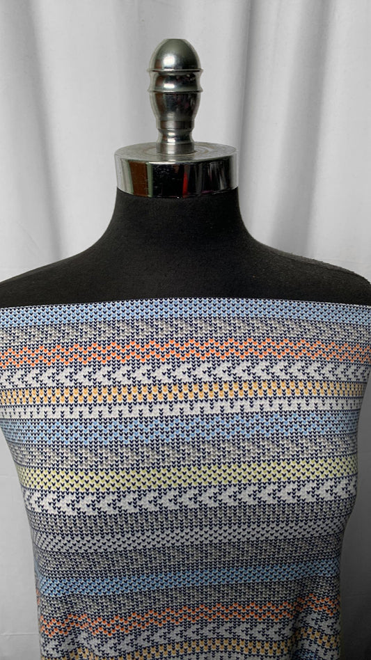Knitted Print - Double Brushed Poly Spandex - By the Yard