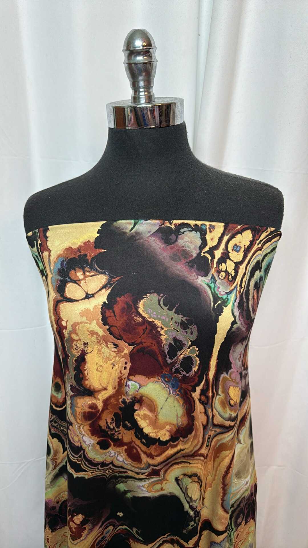 Dark Oil Slick - Double Brushed Poly Spandex - 3 Yard Cut