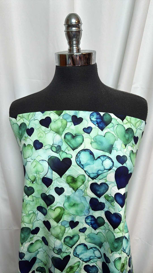 Emerald Affection - Peached Performance - 2 Yard Cut