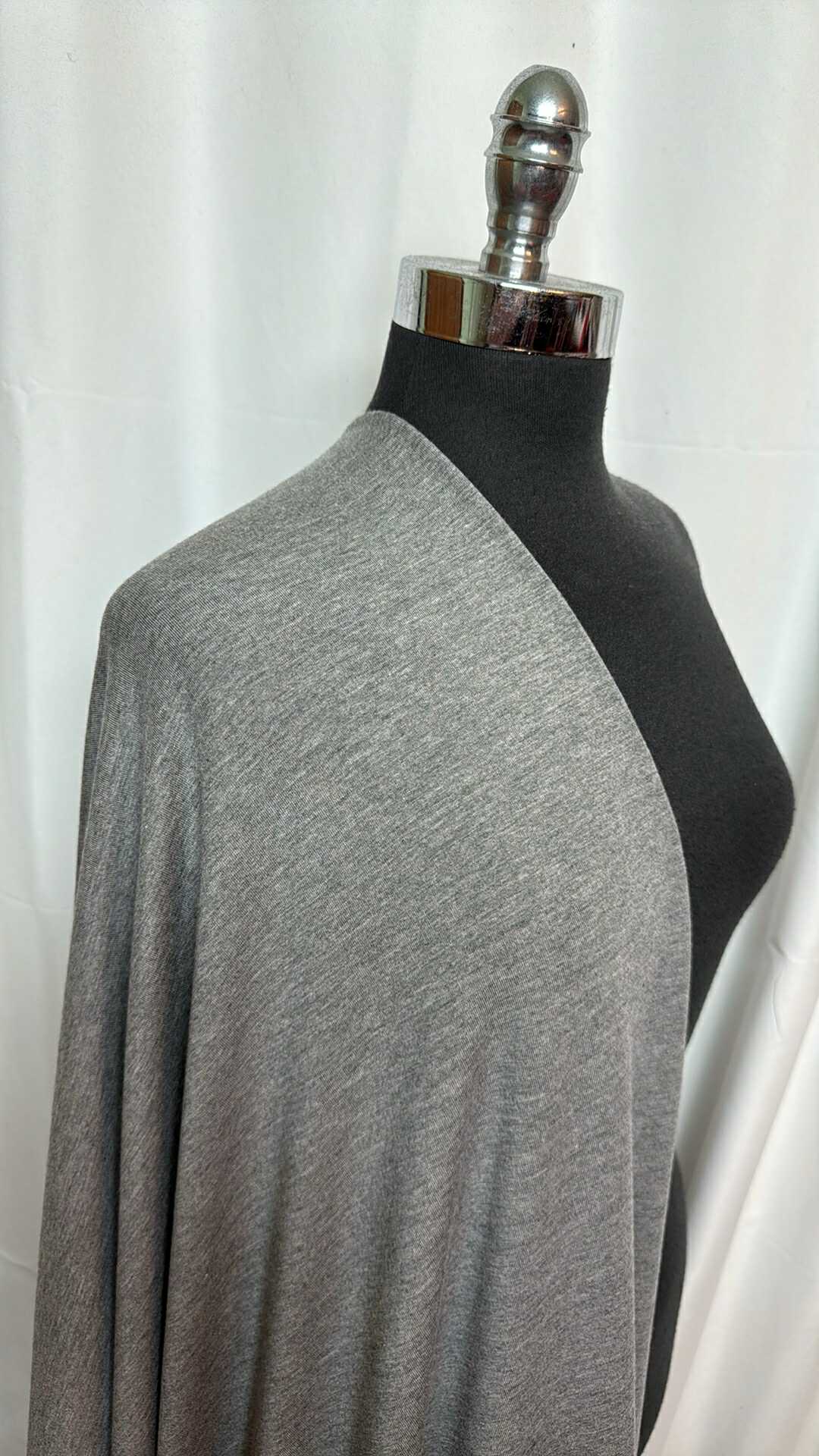 Heather Grey - Bamboo/Cotton/Spandex French Terry - 2 Yard Cut