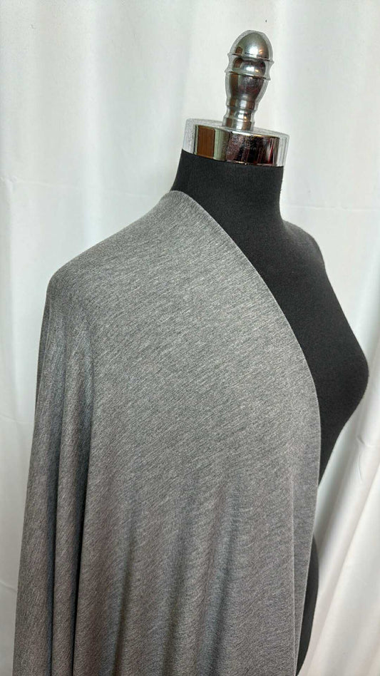 Heather Grey - Bamboo/Cotton/Spandex French Terry - 2 Yard Cut