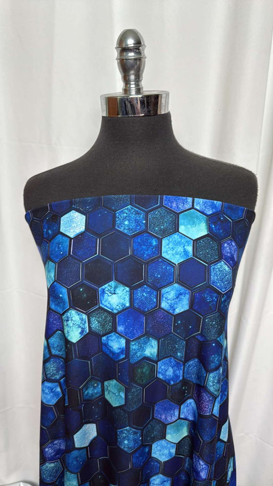 Galactic Hive - Poly/Spandex Single Brushed Performance - 2 Yard Cut
