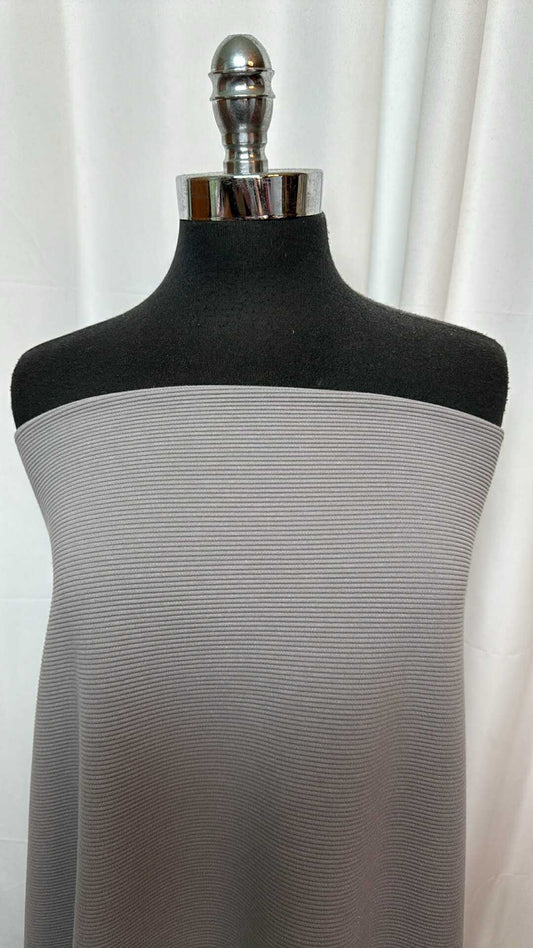 Grey - Ottoman P/S Double Knit - 2 Yard Cut