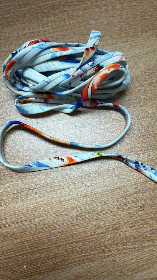 1/2” Nylon/Spandex Swim Straps w/Rubber Elastic Enclosed - 5 Yards