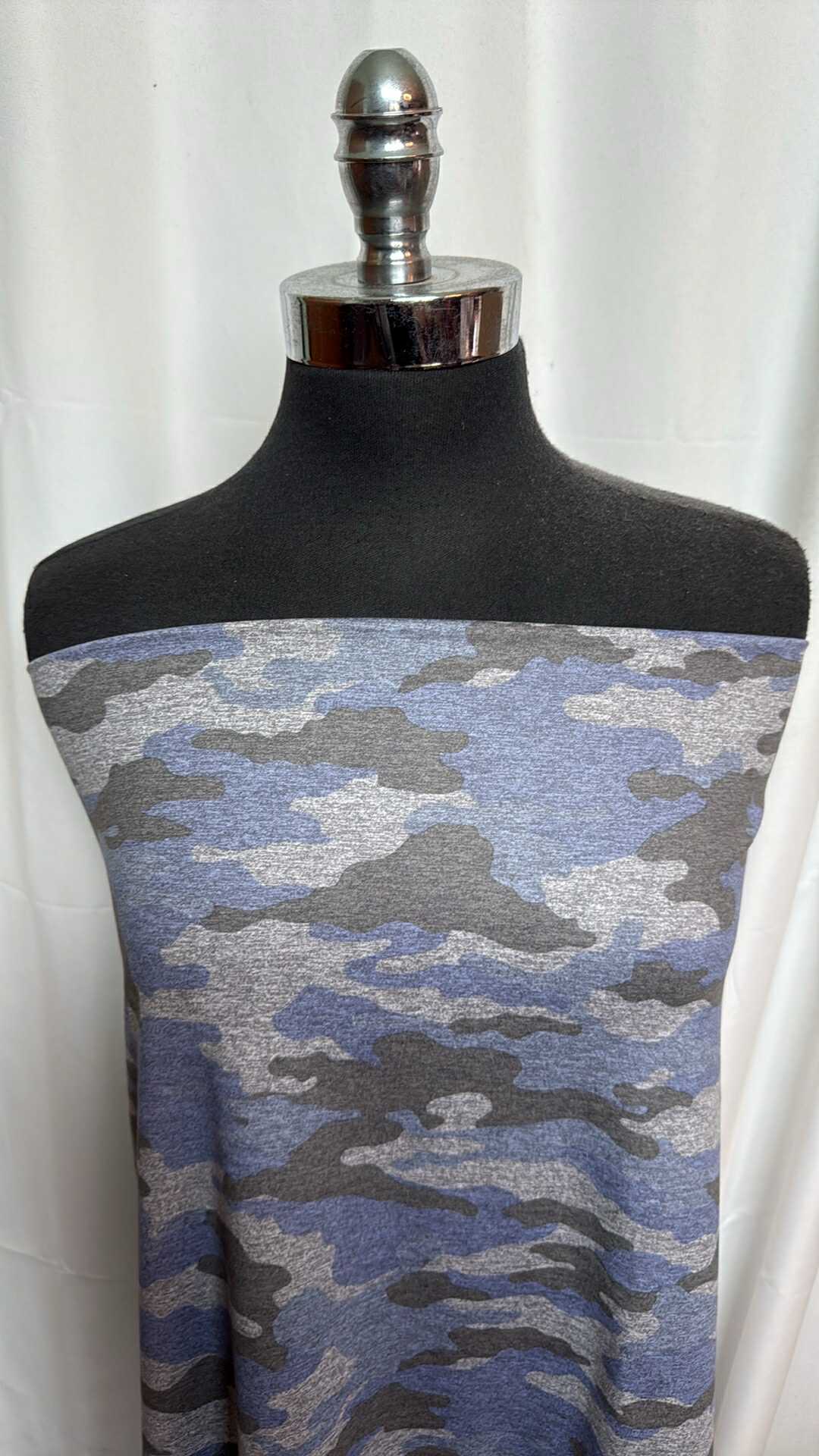 Heather Silver Camo - Peached Performance - By the 1/2 Yard