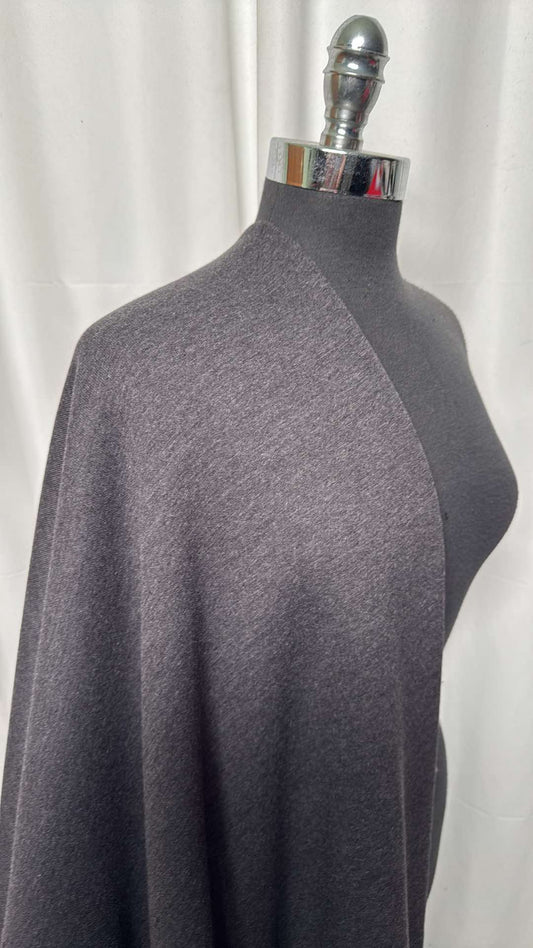 Heathered Charcoal - Cotton/Poly Sweatshirt Fleece (72" Wide) - 3 Yard Cut