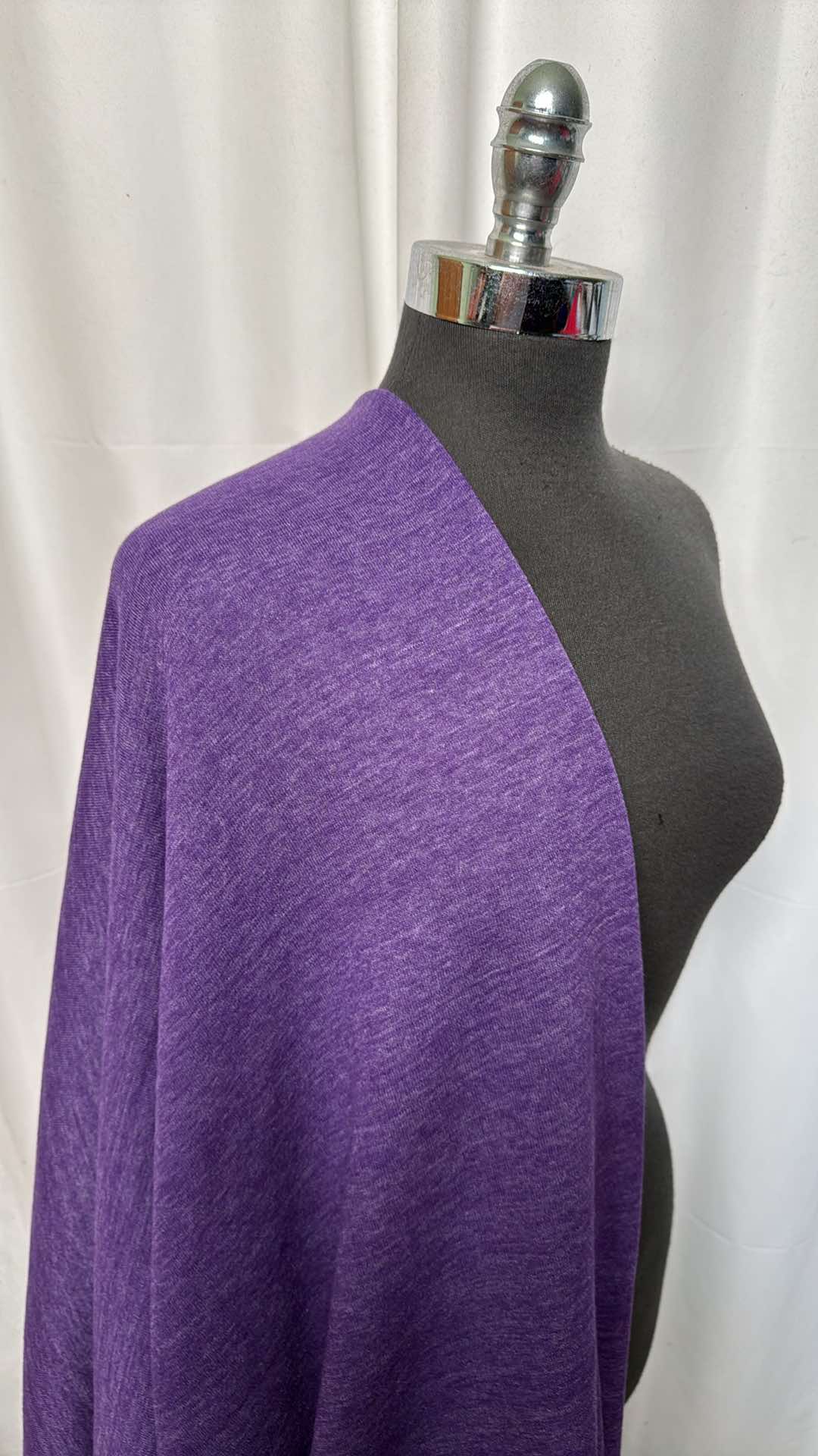 Heathered Purple - Cotton/Poly Sweatshirt Fleece (72" Wide) - 3 Yard Cut