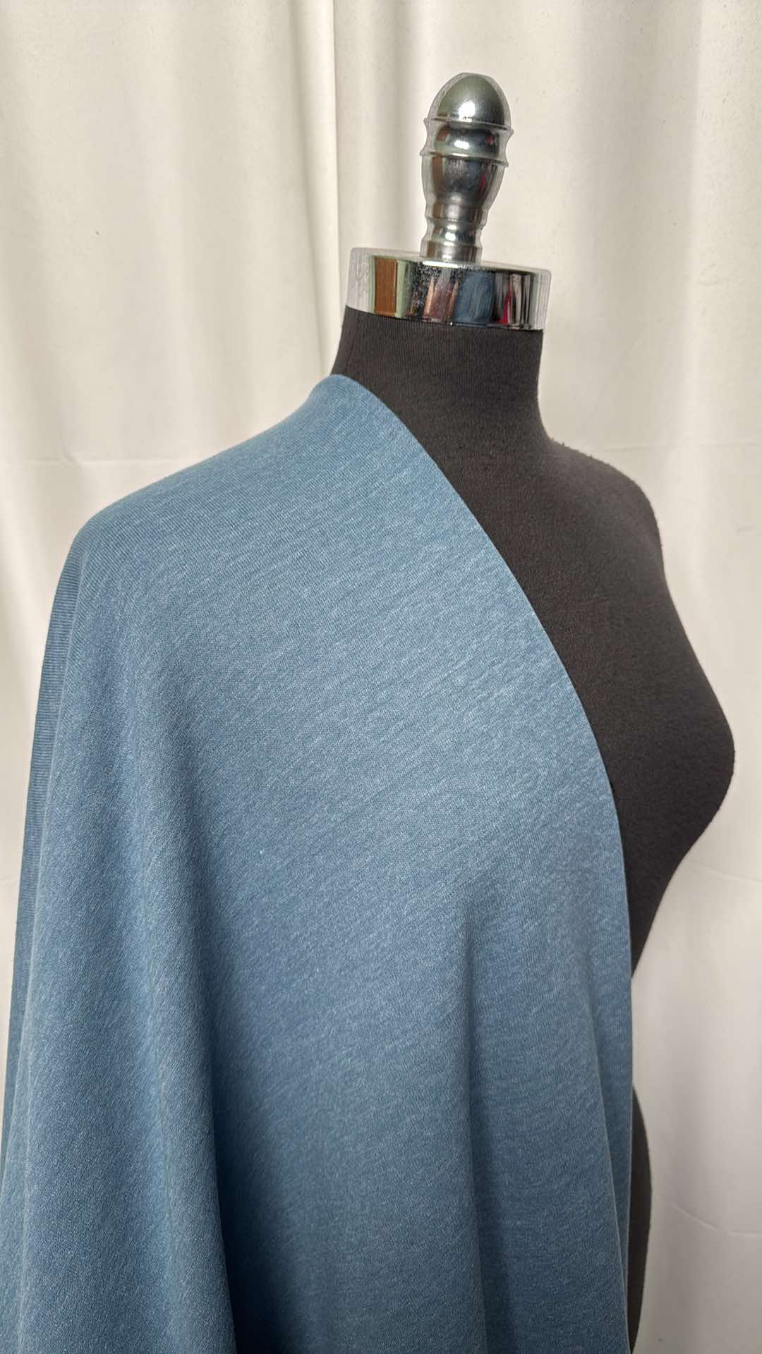 Heathered Teal - Cotton/Poly Sweatshirt Fleece (72" Wide) - 2 Yard Cut
