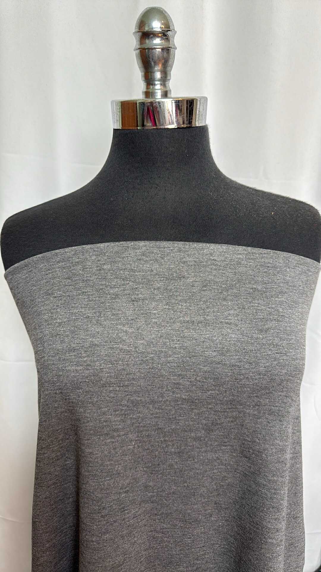 Heather Grey - Rayon/Nylon/Spandex Ponte - By the Yard
