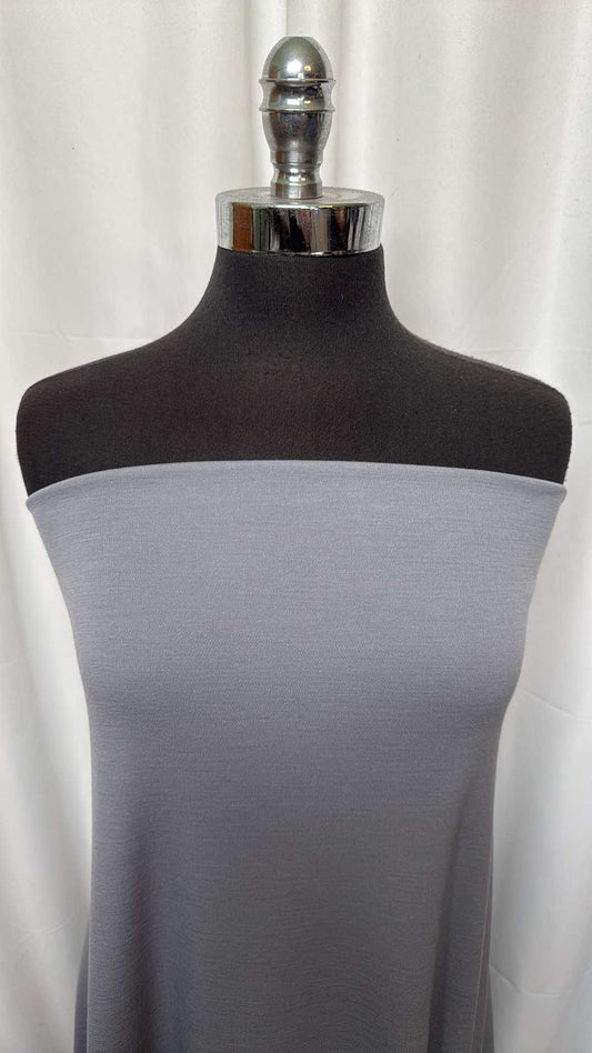 Silver - 100% Merino Wool Interlock (220gsm) - 3 Yard Cut