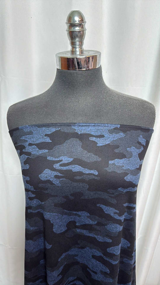 Iris Black Camo - Peached Performance - By the 1/2 Yard