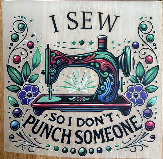 Punch Someone - Iron On Decal - Sold Individually