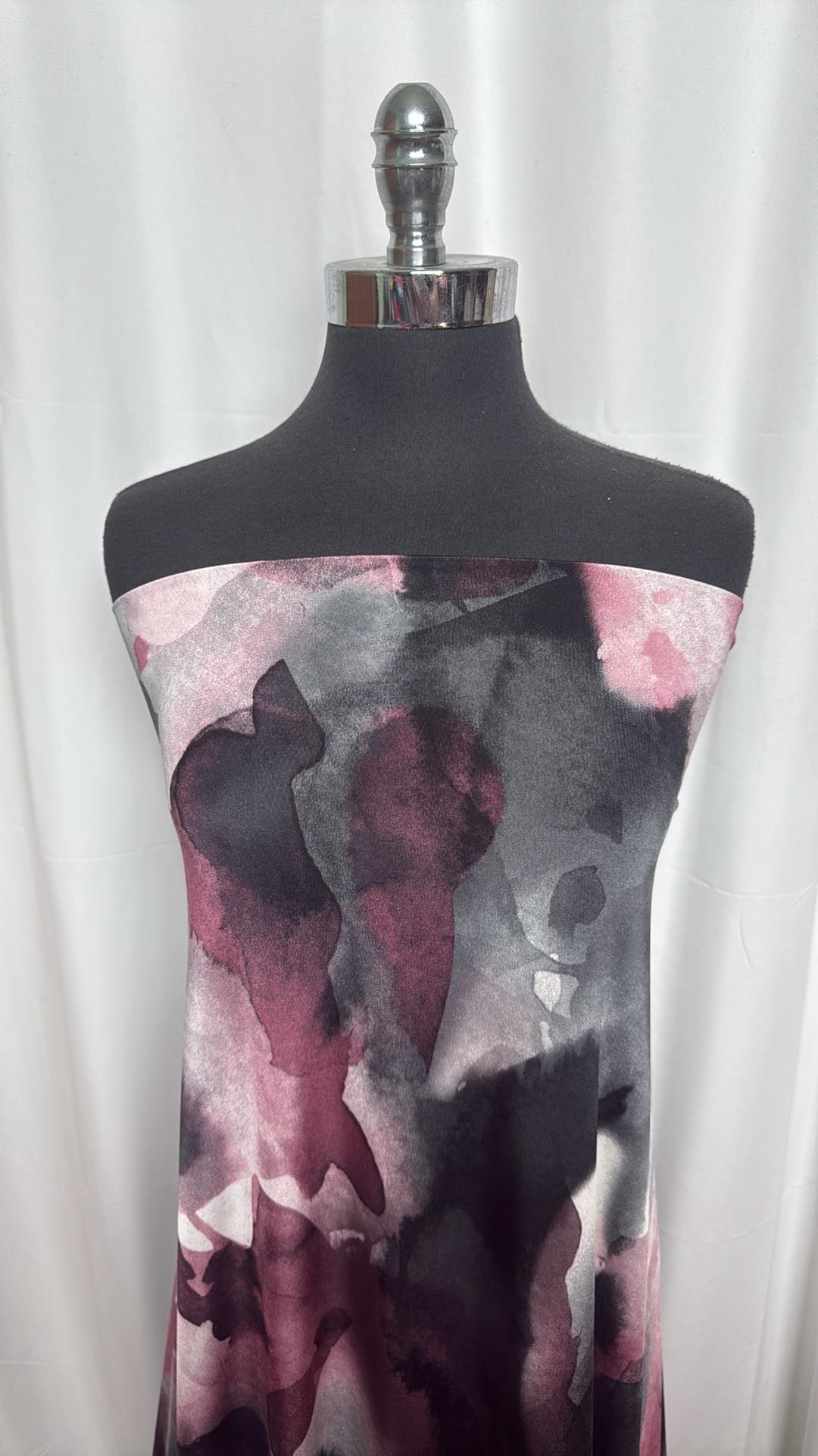 Pink/Black Abstract - Venezia - 2 Yard Cut