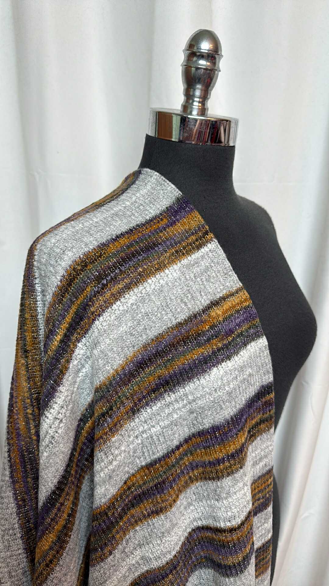 Lurex Stripe - Brushed Sweater Knit - 2 Yard Cut