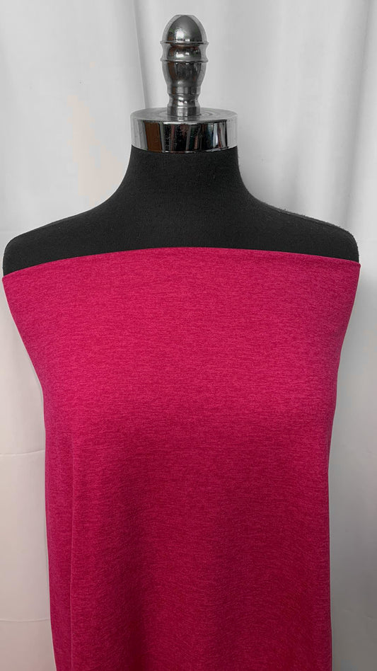 Heathered Magenta - Peached Performance - 2 Yard Cut