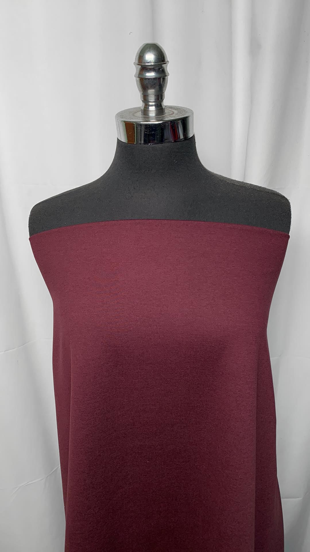 Midnight Burgundy - Peached Performance - 2 Yard Cut